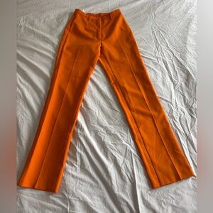 Vibrant Orange Straight Leg Trousers